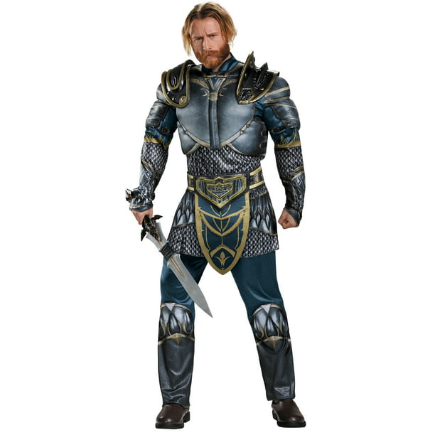 Warcraft Lothar Muscle Costume Mens Adult XL Halloween Warrior Knight Crusader 